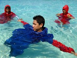 poncho cape for swimming pool training